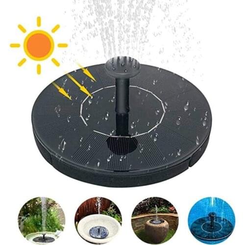 1 Pcs Solar Power Water Fountain Pump Solar Water Floating Fountain Pond Garden Patio Decor Lawn Home Creativity Decoration