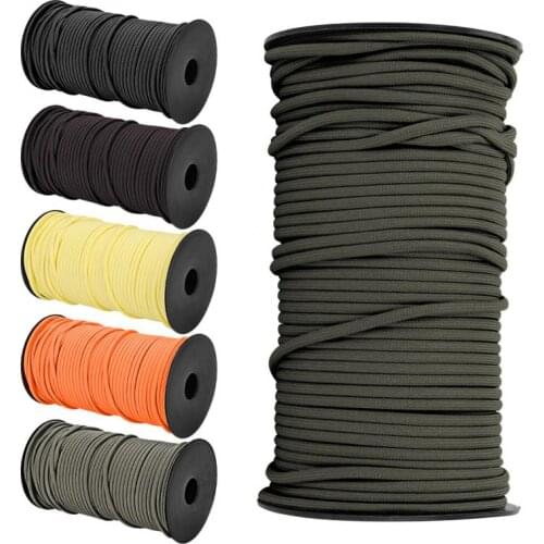 100M Parachute Cord Roll 4mm Paracord 9 Strands Military Standard Camping Rope Lanyard Rescue Tent Hiking Parachute Cord