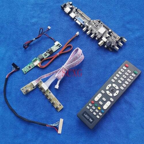 1366*768 Signal Digital KIT Matrix controller board HDMI-compatible AV VGA USB Fit M185XTN01.2/M185XTN01.3 30 Pin LVDS LCD LED