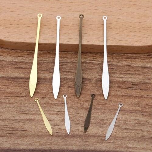 200 PCS Length 25mm 48mm Metal Brass Water Drop Long Pendant Charms Tassel Pendant DIY Handmade Accessories For Jewelry Making