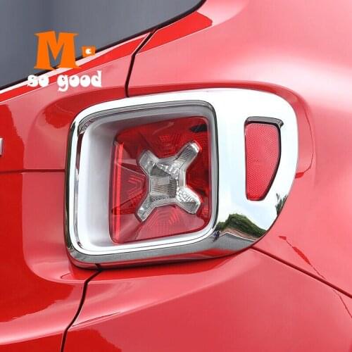 2015 2016 2017 2018 for Jeep Renegade Car ABS Chrome Rear Tail Light Lamp Cover Trim Bezel Frame Car Styling Protector Shell