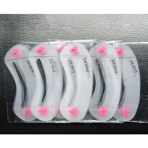 3Pcs/1set DIY Beauty Eyebrow Shadow Shaper Kit Sets Reusable Eyebrow Stencil emplate Makeup Tool