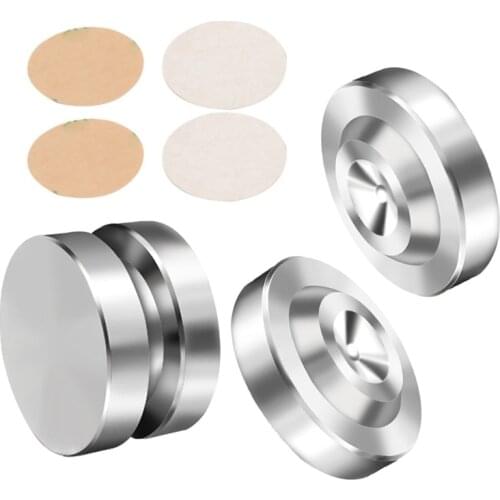 4PCS Stainless Steel HiFi Speaker Isolation Spike Stand Feet 23.5+7/30+8mm 448F