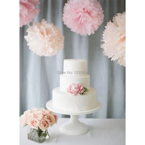 50 pcs 12'' 30cm Tissue Paper Pom Poms Decorative Flower Balls Mix Colors Flowers Wedding Car Home Party Supplies Decorations