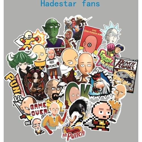 500 PCS/lot Anime ONE PUNCH MAN Stickers Toys Luggage Moto Car Suitcase Laptop Skateboard Waterproof sticker toy gift