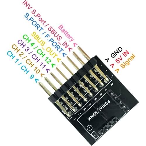 Receiver Adapter For FrSky R9MM / R9 Mini Receiver SBUS S.Port PWM Signal Output For Flap switch, Camera, LED lights switch