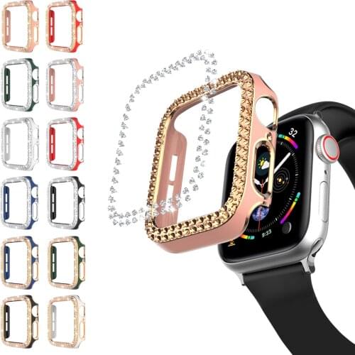 Diamond Apple Watch Case Series 6 SE 5 4 3 2 iWatch Case Accessor 44mm 40mm 42mm 38mm Protector Apple Watch