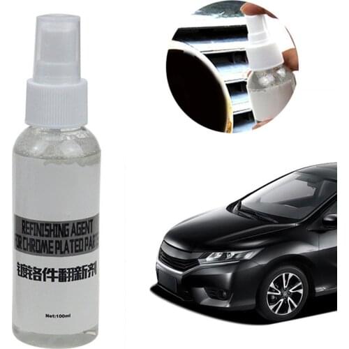 Car Chrome Refurbishment Agent 100ML Car Logo Rust Metal Bright Strip Decorative Strip Cleaning Brightener Renovation