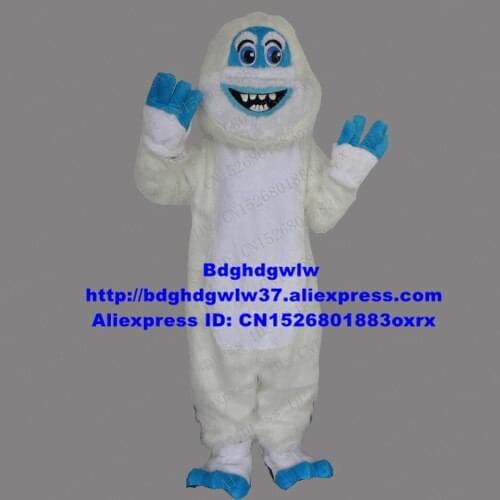 White Snow Monster Snow Beast Wendigo Yeti Iceman Ice Man Snowman Mascot Costume Character Corporate Image Brand Figure zx702