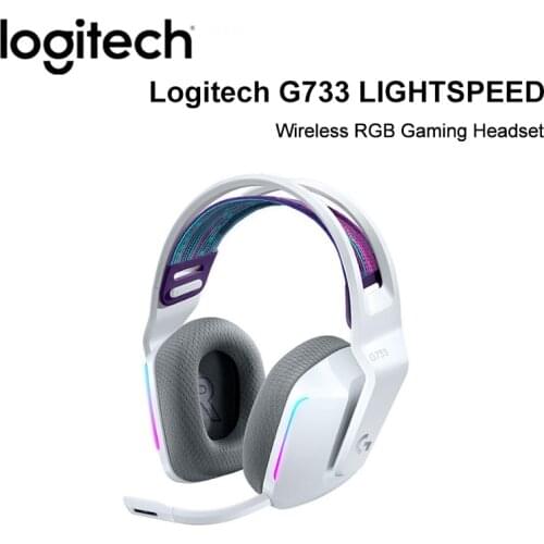 Logitech G733 LIGHTSPEED Wireless Rgb Gaming Headphone With Blue Voice Micr DTS 7.1 surround sound Earphone For Laptop Pc Gamers