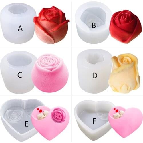 Big 3D flower Soap Mold Silicone Cake Candle Mould DIY Craft Peony Soap Making Molds