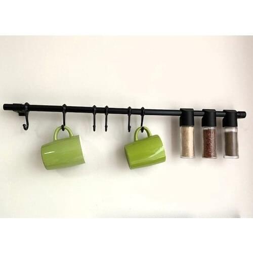 Comfitto Metal Kitchen Hanger and 3 Pcs Black Spice