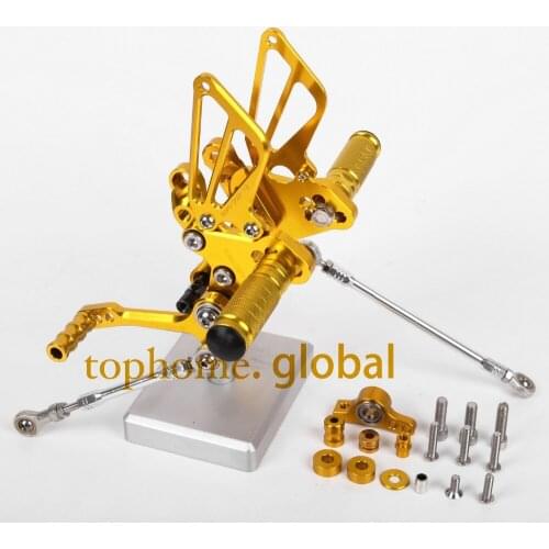 For DUCATI 848 1098 1098S 1198 1198R CNC Rearsets Foot Pegs Rear Set Gold Footpeg