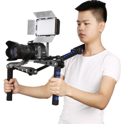 Camera Hand Grip Dual Handheld Stabilizer Shoulder Holder Bracket Stand Camera Accessories for Canon Nikon SONY Pentax Panasonic