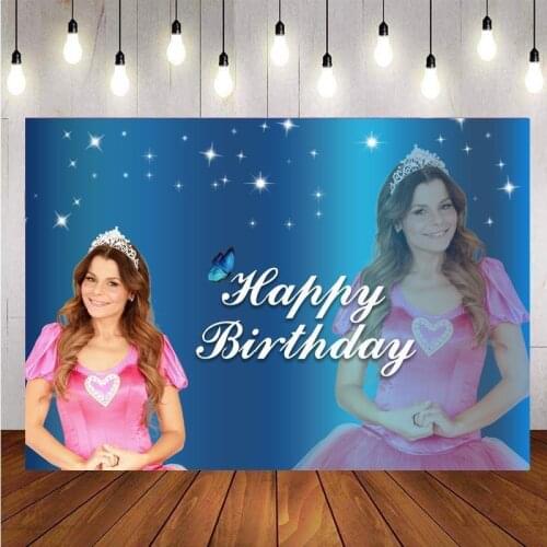 Rinat Gabay Backdrop Girls Birthday Happy Birthday Party Photo Background Decor Banner Photo Studio Prop