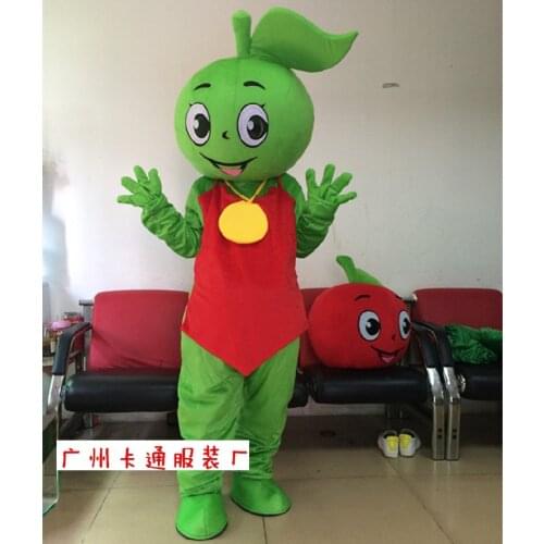Fruit Mascot Little Apple Mascot Costume Halloween Birthday Party Anime Cosplay Adult Size Fancy Dress