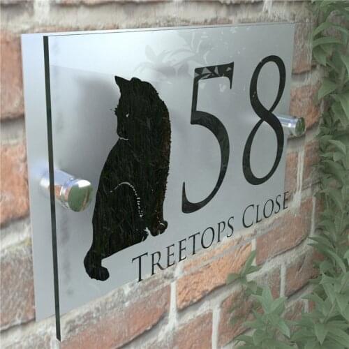 Customized 200x140mm CatCa House number Apartment number House sign door signs door door number home number