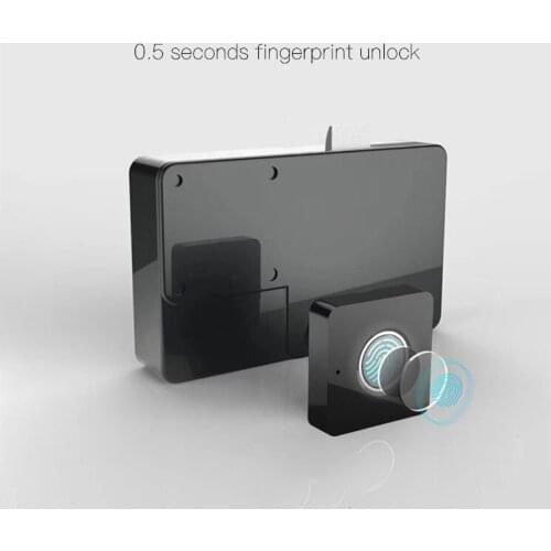 Intelligent Electronic Lock Drawer Door Fingerprint Lock Storage Cabinet Fingerprint Lock Security Keyless USB Rechargeable Lock
