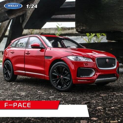 Welly 1:24 Jaguar F-PACE red car alloy car model simulation car decoration collection gift toy Die casting model boy toy