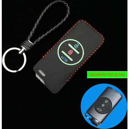 Fashion Leather Top Layer Car Key Cover Case Shield For Chery Tiggo 8 Arrizo 5 Pro Gx 5x Eq7 Chery Tiggo 7 Pro 2020 Accessories