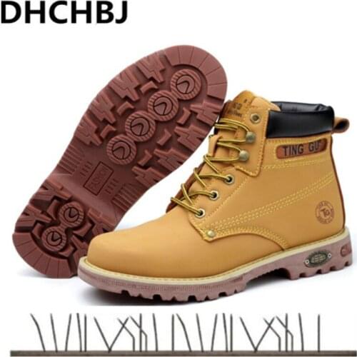 Big Size 37-45 Men Safety Shoes Steel Toe Casual Work Shoes For Men Wear-resisting Work Safety Boots Men Breathable Sneakers