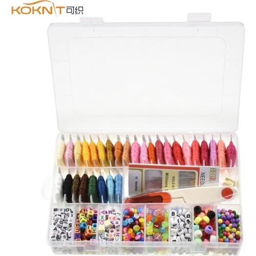 30 Colors Embroidery Floss Friendship Bracelet Making Beads Kit Alphabet Beads Bracelets String Kit for Friendship with Box