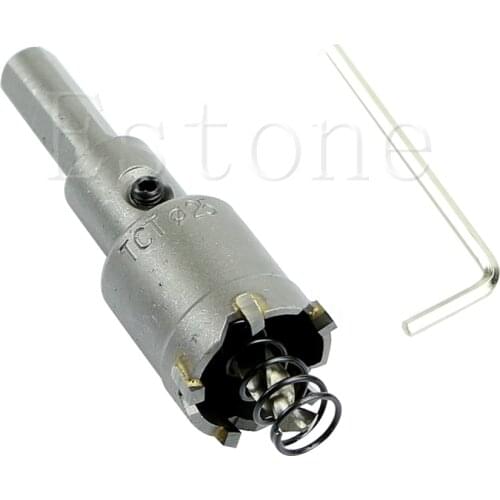 Durable 25mm Carbide Tip TCT Drill Bit Hole Saw Set Stainless Steel Metal Alloy