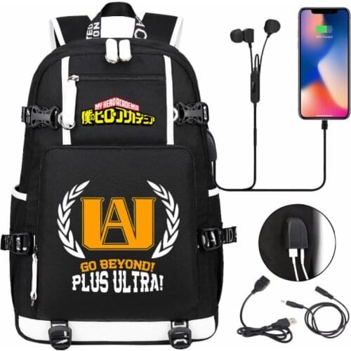 My Hero Academia Anime Bookbag Nylon School Bags for Teenage Girls Waterproof Travel Bagpack Bakugou Katsuki Men Backpack