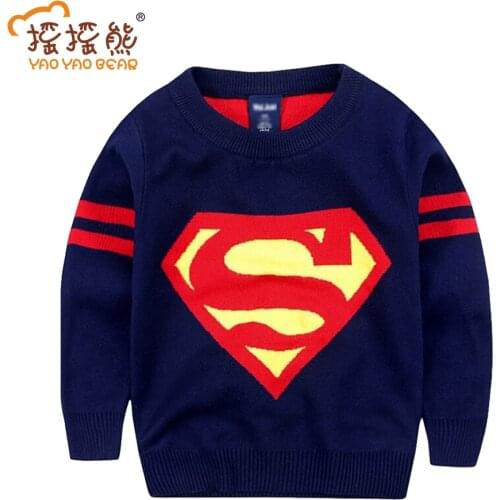 New 2020 Boys Sweaters Cartoon Printing Boys Pullover Knit Sweaters Spring&Autumn Children Clothing Kids Clothes Free Shipping