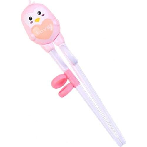 1Pair Learning Chopsticks Penguin Shape Anti-hit Food Grade Material Cute Animal Training Chopsticks for Hand Growth