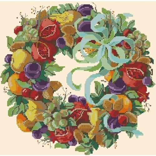 Manufacturer Embroidery Garland Cross Stitch Pattern Maker Free Download with 100% Cotton Floss & Free Shipping for Wall Decor