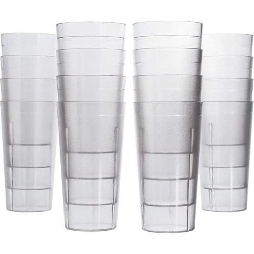 6pcs Beverage Transparency Clear Cups for Plastic Party Restaurant Cup Cafe Break Resistant Water Tumblers Reusable Drinking Cup