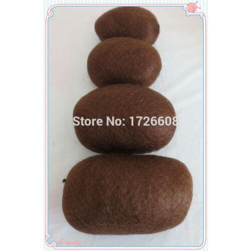Largest size round light brown hair padding women synthetic hair accessories hair stuffing fashion hairpiece updo free shipping