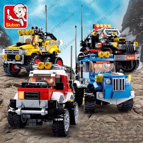 SLuban Road League Educational Toy Childrens Assembled Technicaling Car Model Building Block Minifigures Toy Gifts For Children