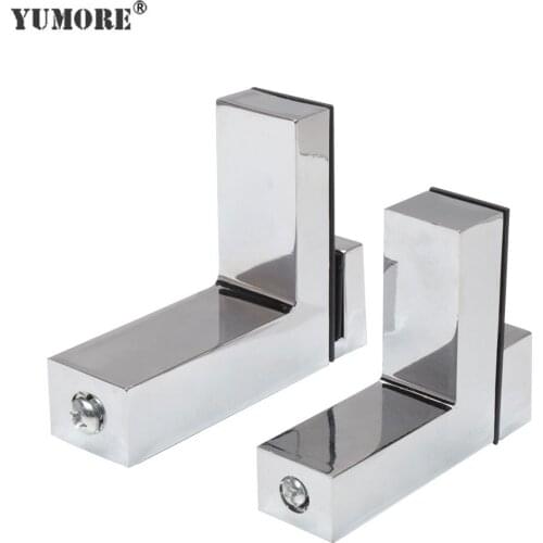 YUMORE 2Pcs Glass Clamp Zinc Alloy F Shape Glass Shelf Clamp Strong Support Clip Brackets Clamps For 3-20mm 5-30mm
