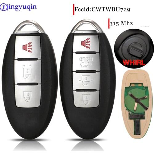 Jingyuqin 3/4Buttons Smart Remote Car Key For Nissan Tiida Qashqai Teana Xtrail Cube Juke Xterra 315MHz CWTWBU729 or CWTWBU735