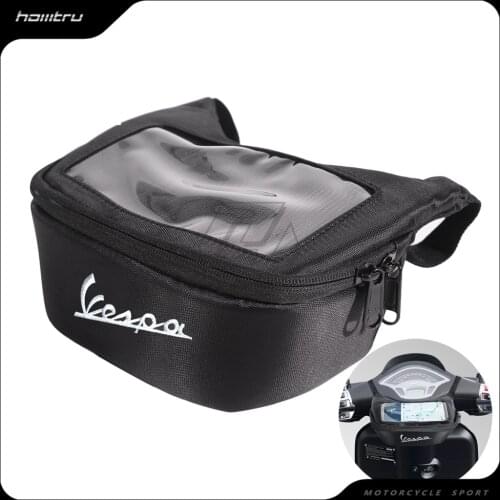 Motorcycle Scooter Handlebar Waterproof Bags Earphone Bag Case for Vespa GTS GTV LX LXV Sprint Primavera 50 125 250 300 etc