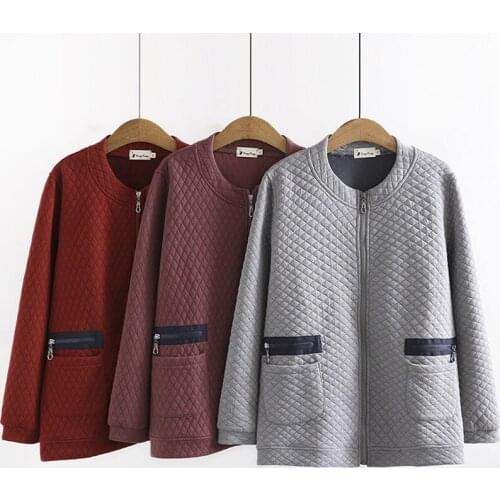 O-Neck Plus Size Womens Coat 2021 Autumn And Winter Korean Loose All-Match Quilted Cotton Jacket Casual Female Outerwear M501