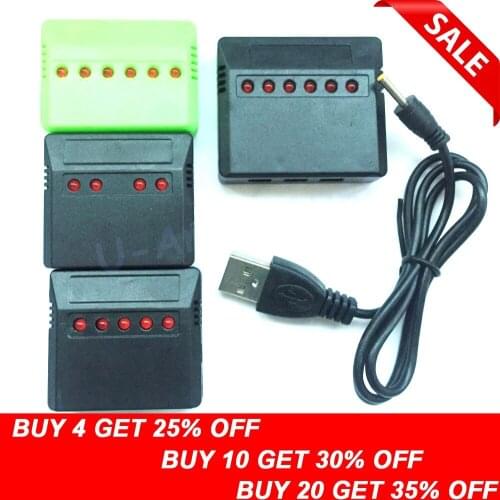 1pcs 3.7V Lipo Battery Adapter Charger USB Interface 4 in 1 / 5 in 1 / 6 in 1 for Syma X5 X5C X5C-1 H107 H107C H8 Wholesale