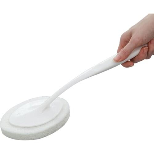 1pc Multi-Functional Cleaning Sponge Brush Long Handle Household Kitchen Bathroom Home Cleaning Pot Brushes