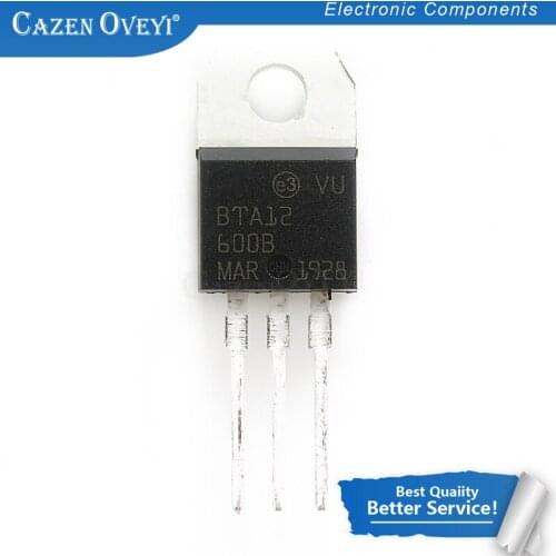 10pcs/lot BTA12-600B TO-220 BTA12-600 TO220 BTA12 In Stock