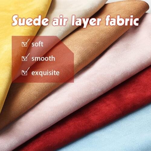 150cm*50cm Thick Suede Air Layer Fabric Stretch Faux Suede Fleece Fabric For Diy Clothes Car Coat Dress Sofa Bag Material