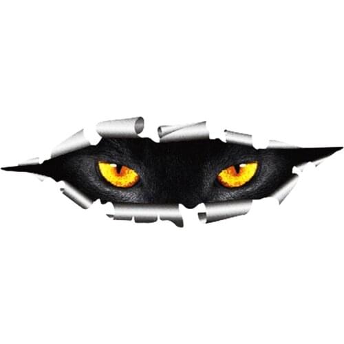 Cool 3d Car Styling Funny Cat Eyes Peeking Sticker Waterproof Peeking Monster Auto Accessories Whole Body Cover For Car Jdm