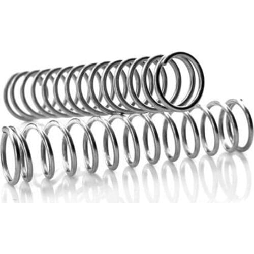 2Pcs 0.5mm WD 12mm OD Stainless steel Small spring Compression return Y type Compressioned springs 10mm-50mm L