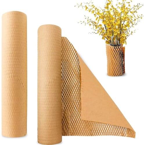 2021 Gift Wrapping Paper Kraft Business Craft Flower Vintage Vellum Brown Raw Rolling Tissue For Arte Packaging Florist Supplies