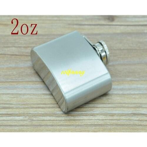 400pcs/lot Fast shipping Portable 2oz Mini Stainless Steel Hip Flask Outdoor 2 oz flask With retail box Can customize logo