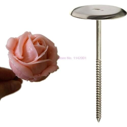 500 pieces Stainless Steel Cake Cupcake Stand Icing Cream Decorating Tool Cake Flower Needle Nail Baking Tools Cake Tool