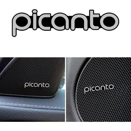 3D Aluminum Car Speaker audio Emblem Badge Stickers Decal for KIA picanto soul sorento k2 k5 flip Car styling