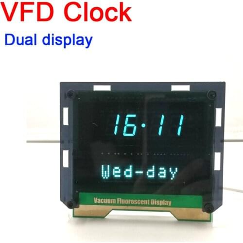 DYKB VFD Clock WIFI Timing CLOCK Digital LED Time Display Date / week Dual Screen Creative Home Desktop Clock DS3231 chip