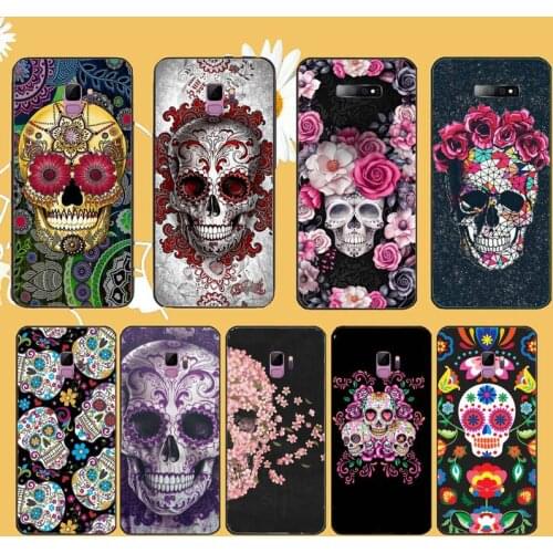Floral Skull fashion design Phone Case For Samsung galaxy S 9 10 20 A 10 21 30 31 40 50 51 71 s note 20 j 4 2018 plus